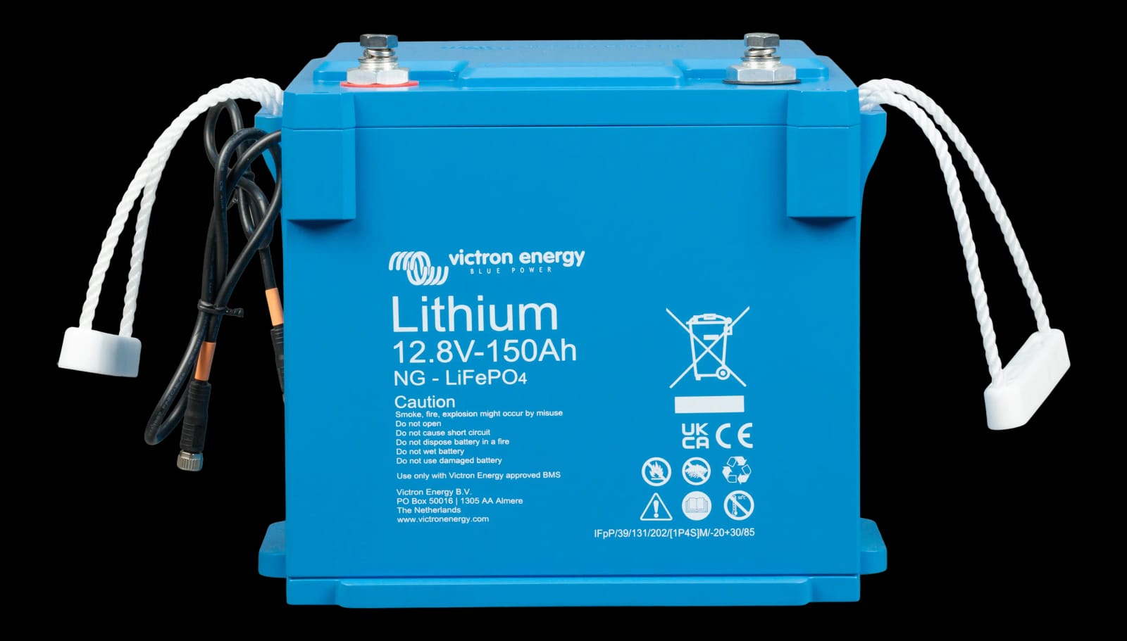 Batteria al litio Victron Energy LiFePO4 Smart NG 12V 150Ah — sistema di energia di bordo per barche a vela.